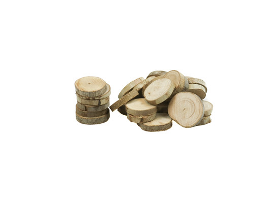 HOUTEN SCHIJFJES NATUREL 2-3cm - 100pcs