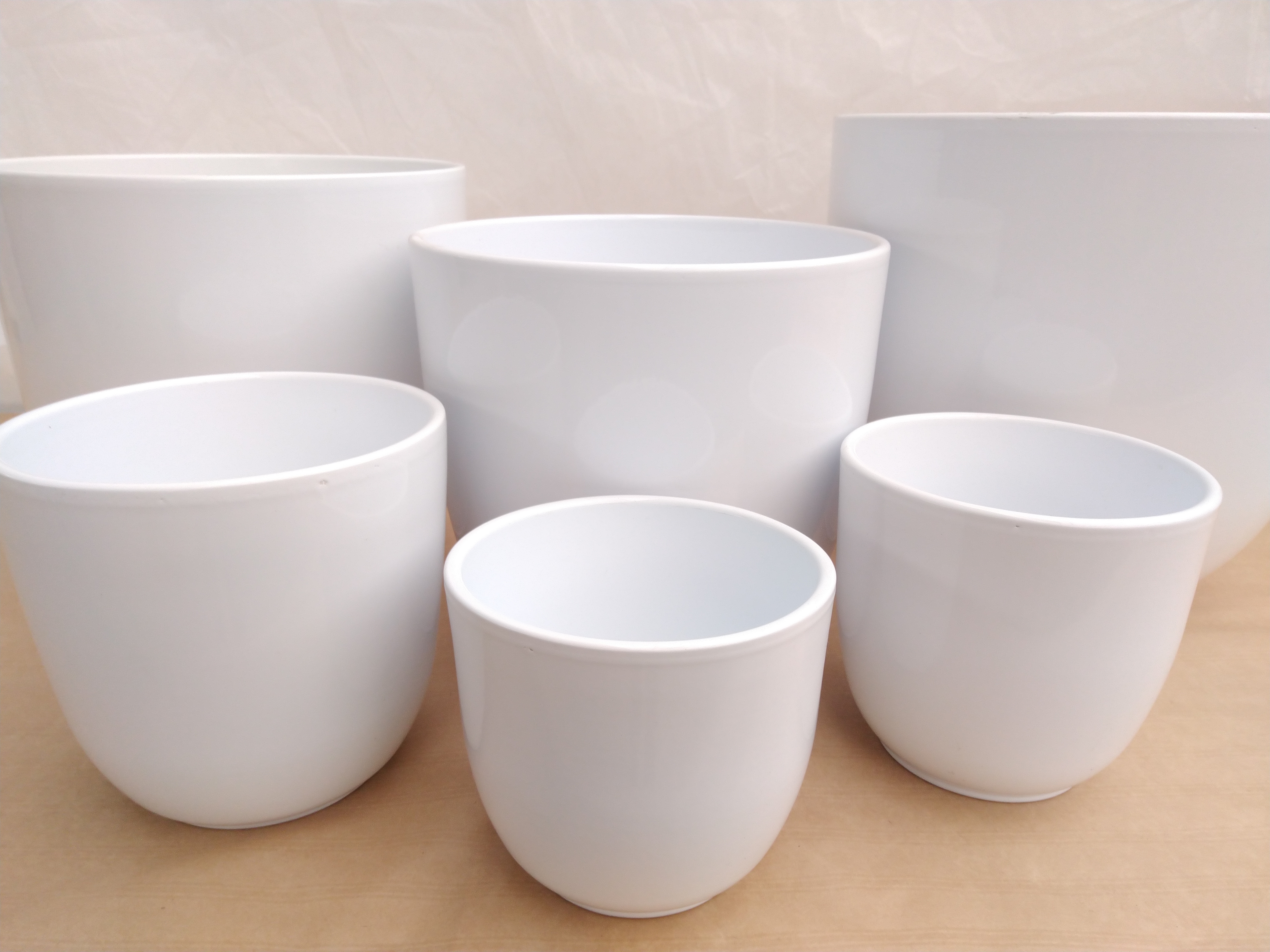 Tusca pot rond taupe mat