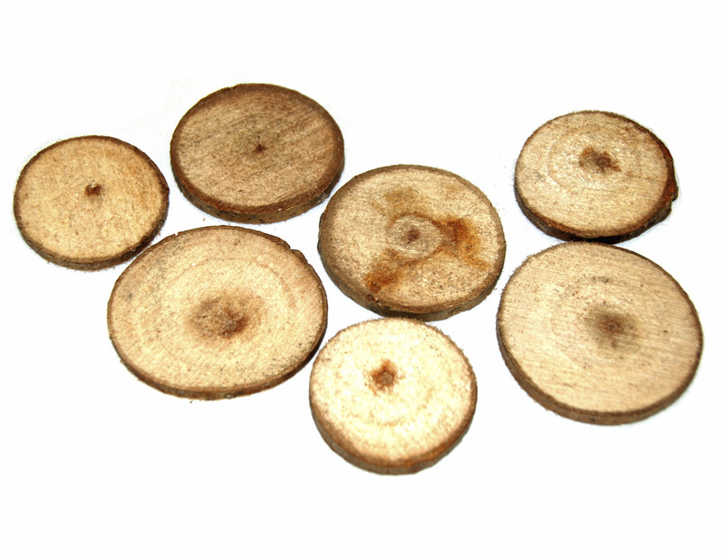 WOODEN ROUND 4-5cm NATUREL - 12st
