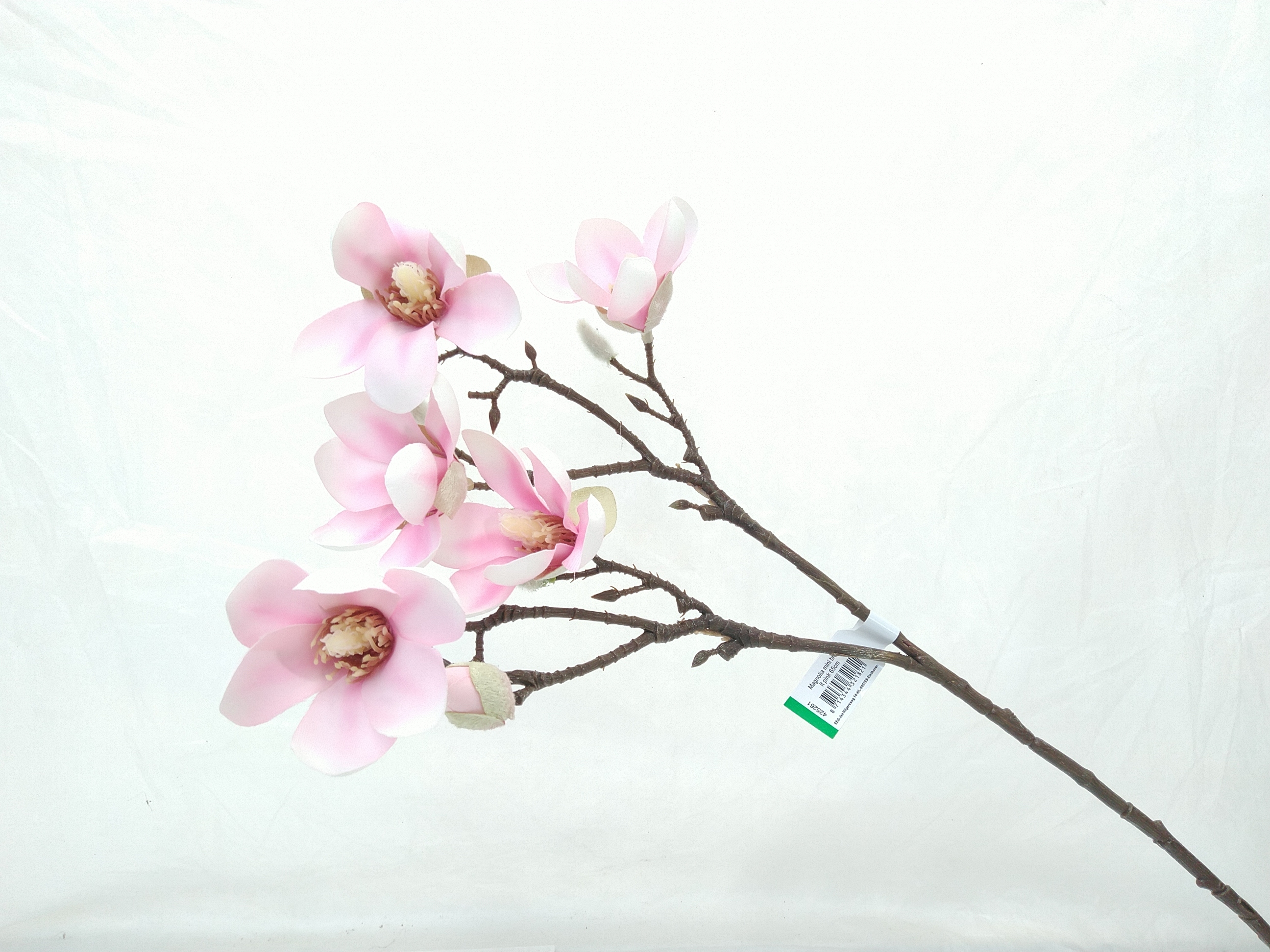 Zijdebloem Magnolia Mini Branch Dark Pink