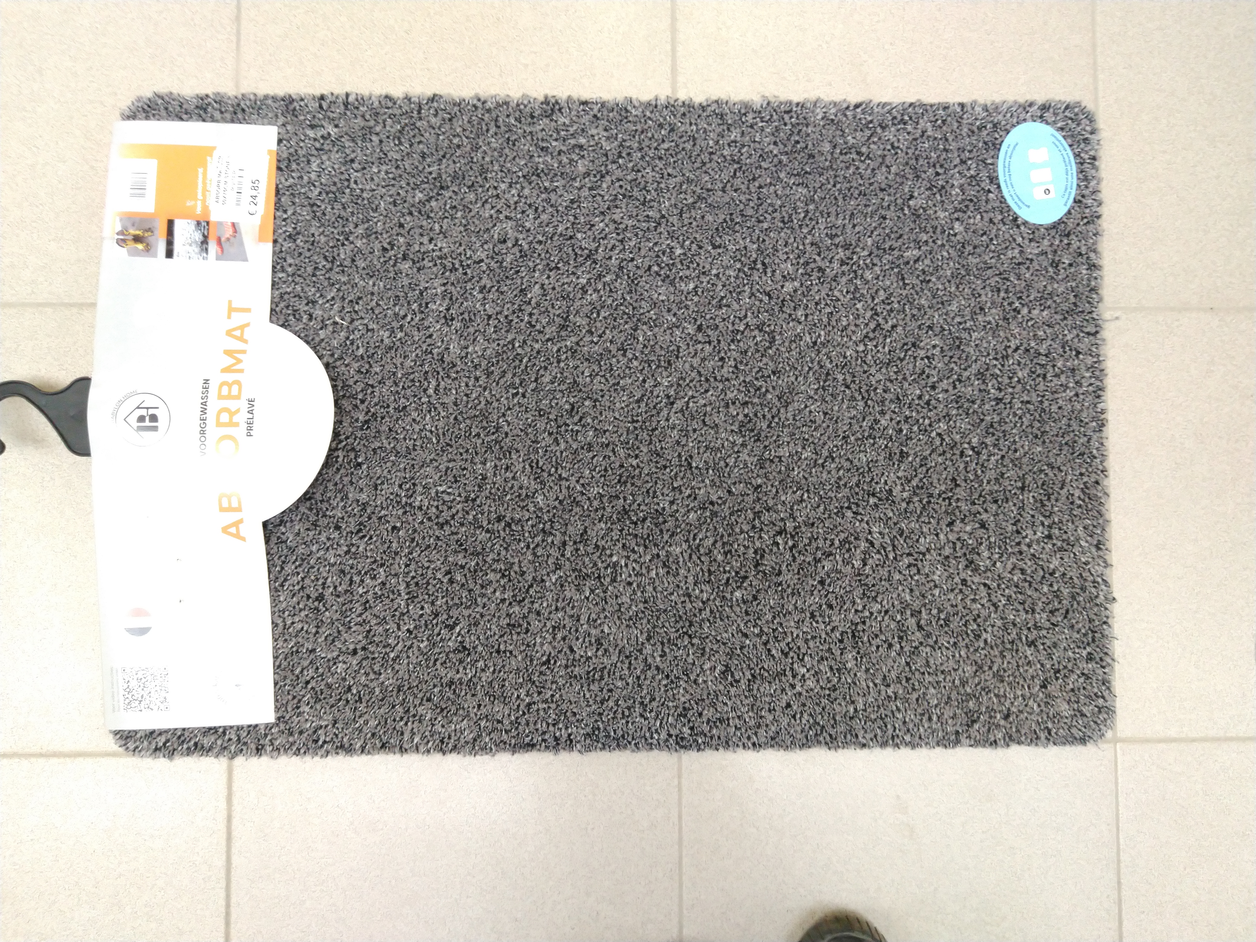 ABSORB MAT Z/B 50X75CM STONE + RUITER