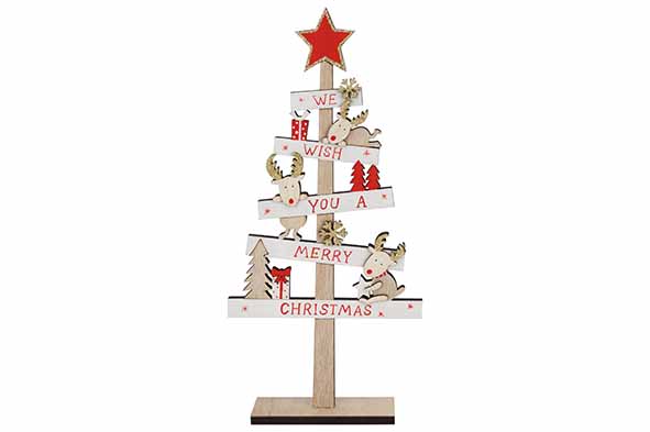 KERSTBOOM WE WISH YOU ROOD WIT
