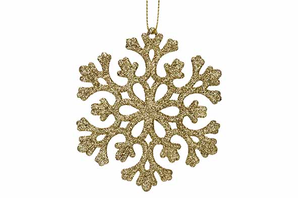 HANGER FLAKE GLITTER GOUD KUNST HANGER FLAKE GLITTER GOUD KUNST
