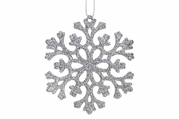 HANGER FLAKE GLITTER ZILVER KUNST HANGER FLAKE GLITTER ZILVER KUNST