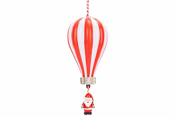 KERSTMAN IN BALLOON ROOD WIT