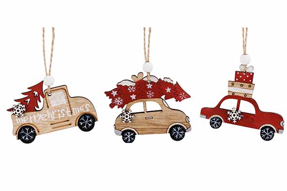 HANGER SET6 CARS ROOD HOUT