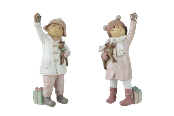 FIGUUR BOY GIRL 2ASS ROZE FIGUUR BOY GIRL 2ASS ROZE