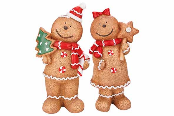 FIGUUR COOKIE  2ASS BRUIN KERAMIEK