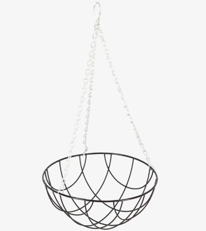 Zwart metalen hanging basket Zwart metalen hanging basket