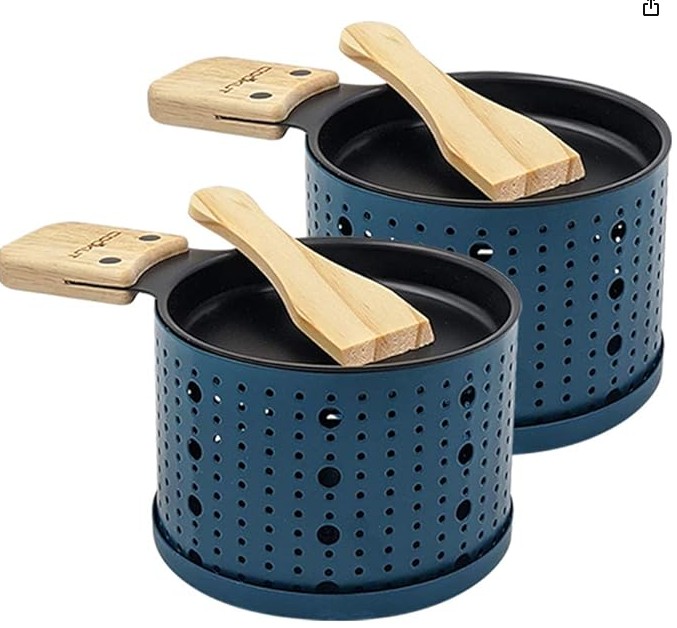 Cookut - Raclette Theelicht/ Bougie Chauffe-Plat 2p Blauw/ Bleu