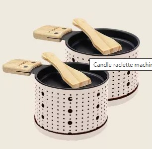 Cookut - Raclette Theelicht/ Bougie Chauffe-Plat 2p Cream