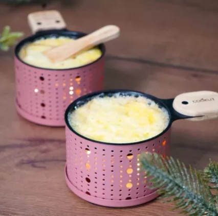Cookut - Raclette Theelicht/ Bougie Chauffe-Plat 2p Roze/ Rose
