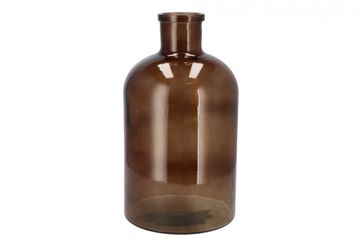 DRY GLASS BOTTLE LIGHT BROWN 20X36CM