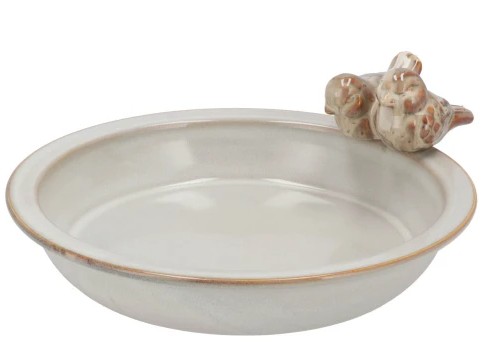 BIRD BOWL GLAZED WHITE