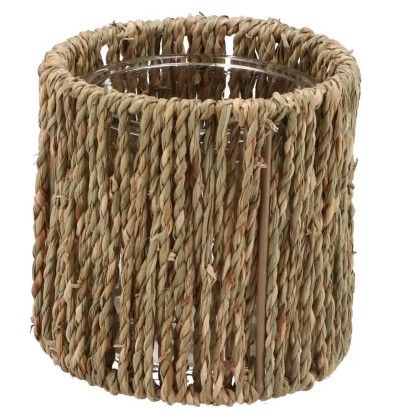 INCA NATURAL HOLDER GLASS 14X14CM