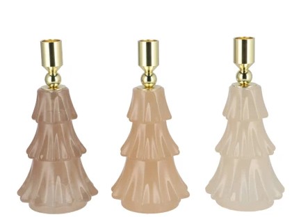 JAZZ COZY SAND CANDLE HOLDER X-MAS TREE ASS 