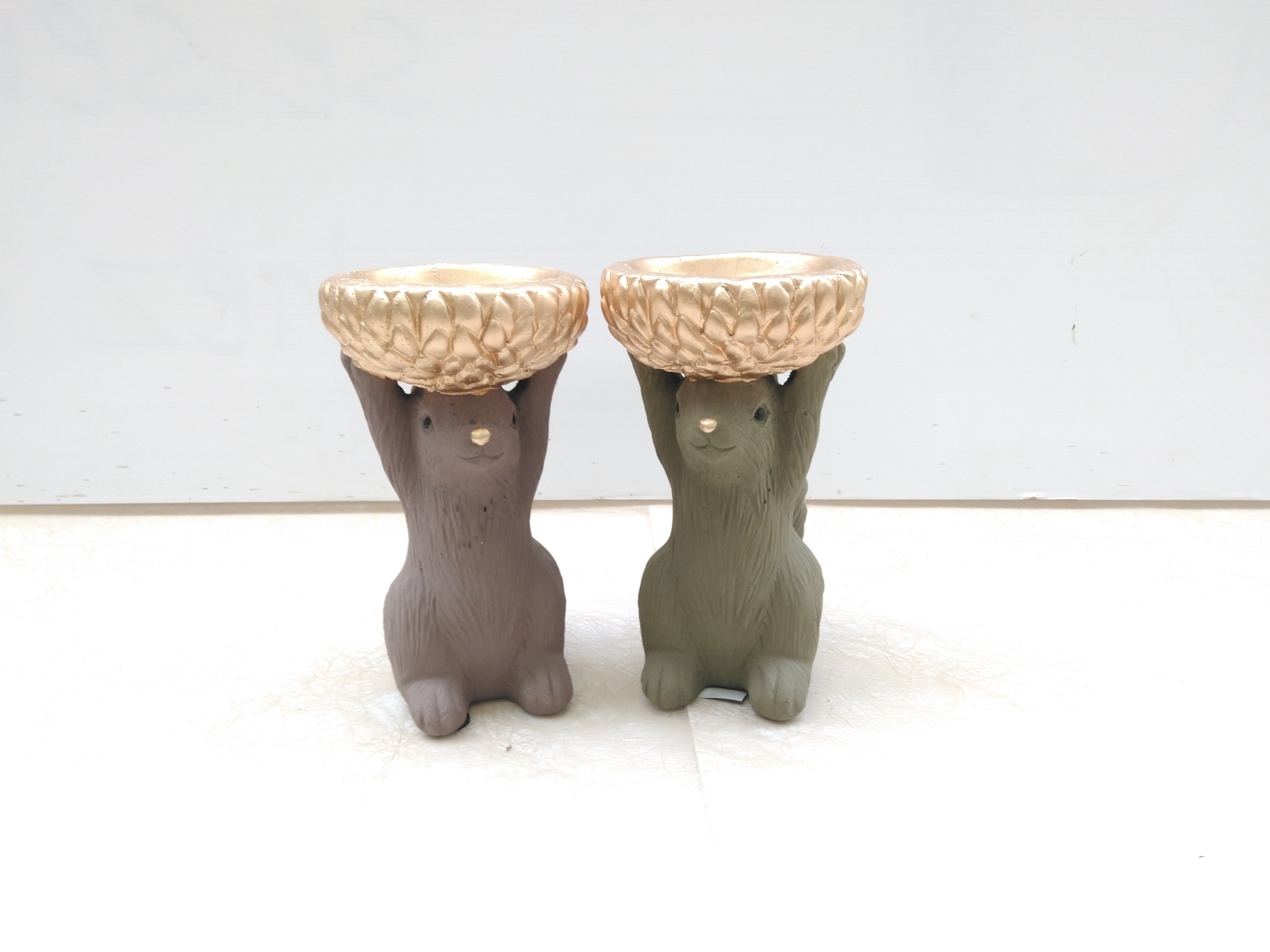 JINGLE GREEN/BROWN MATT SQUIRREL ASS 12X10X17CM