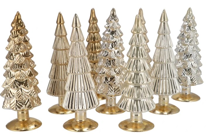 TWINKLE COSY SAND MIX GLASS TREE SHINY 