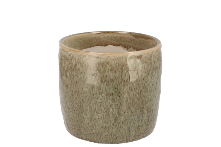 IRON STONE SAND GLAZED POT IRON STONE SAND GLAZED POT