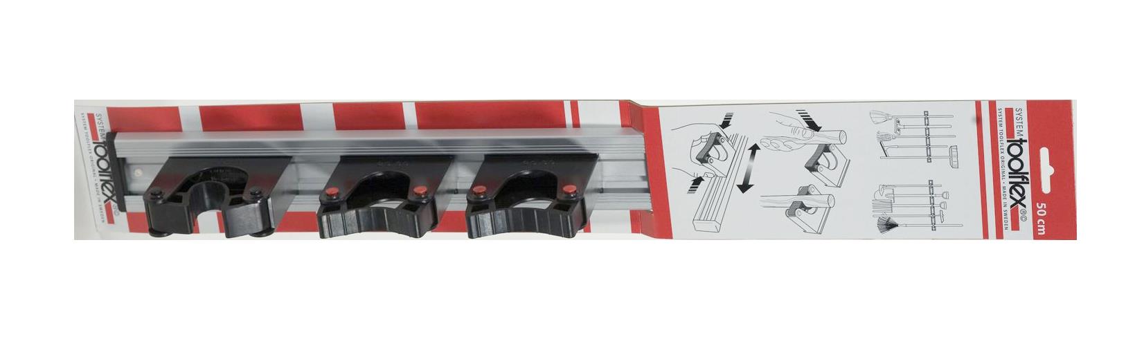 OPHANGSYSTEEM RAIL 50 CM 3 CLIPS