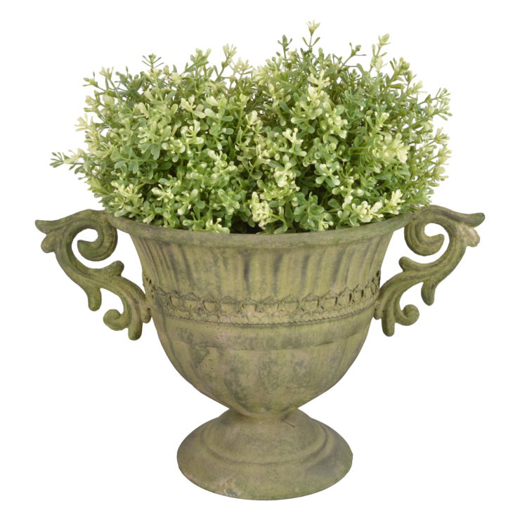 Aged Metal Green vaas rond S Aged Metal Green vaas rond S