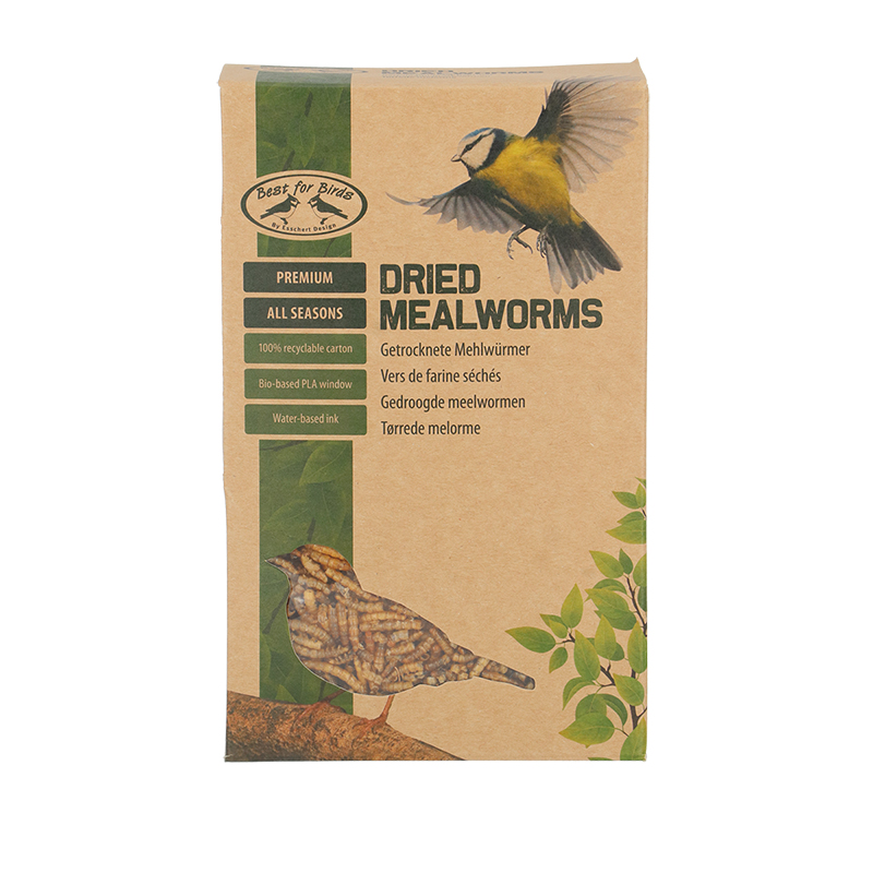 Gedroogde meelwormen 250 gr. Gedroogde meelwormen 250 gr.