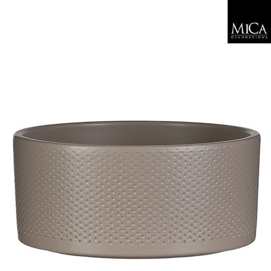 Era Schaal rond Taupe mat reliëf Era Schaal rond Taupe mat reliëf