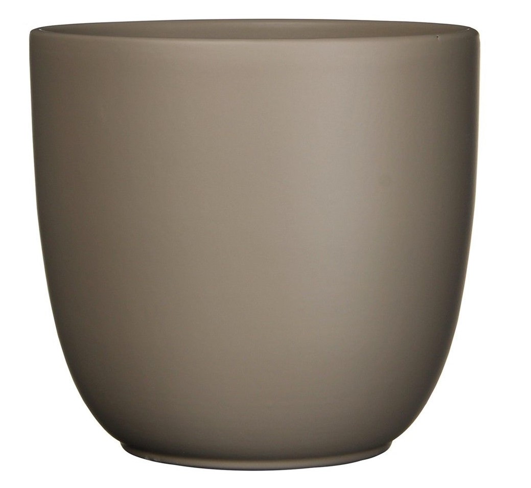 Tusca pot rond taupe mat