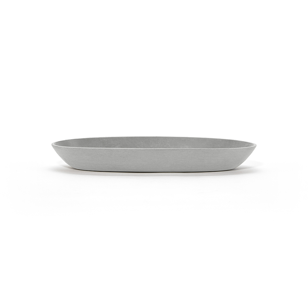 Saucer Sofia oval White Grey