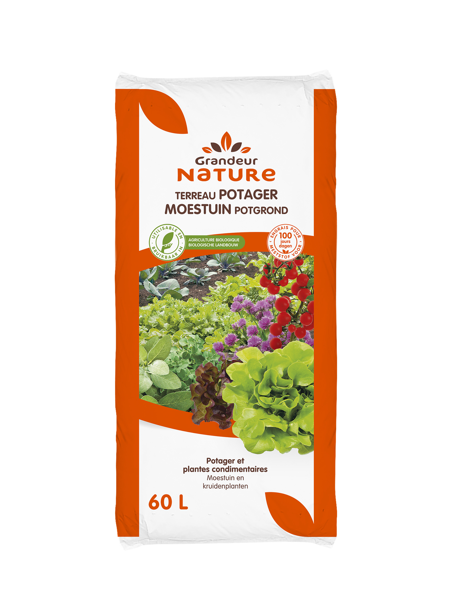 Grandeur Nature Moestuin potgrond 60 L  2+1 gratis