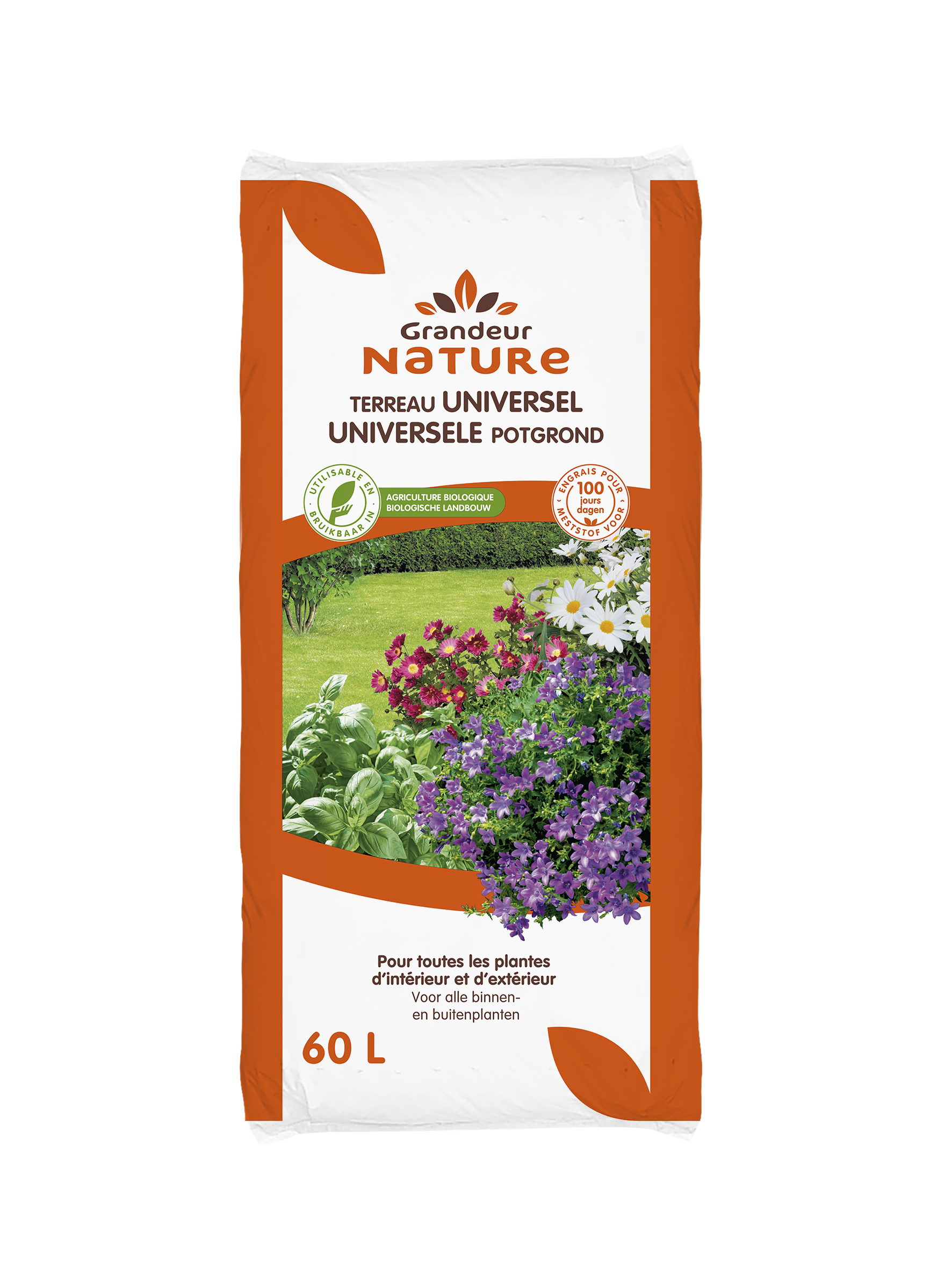 Grandeur Nature Universele Potgrond 60 L  2+1 gratis