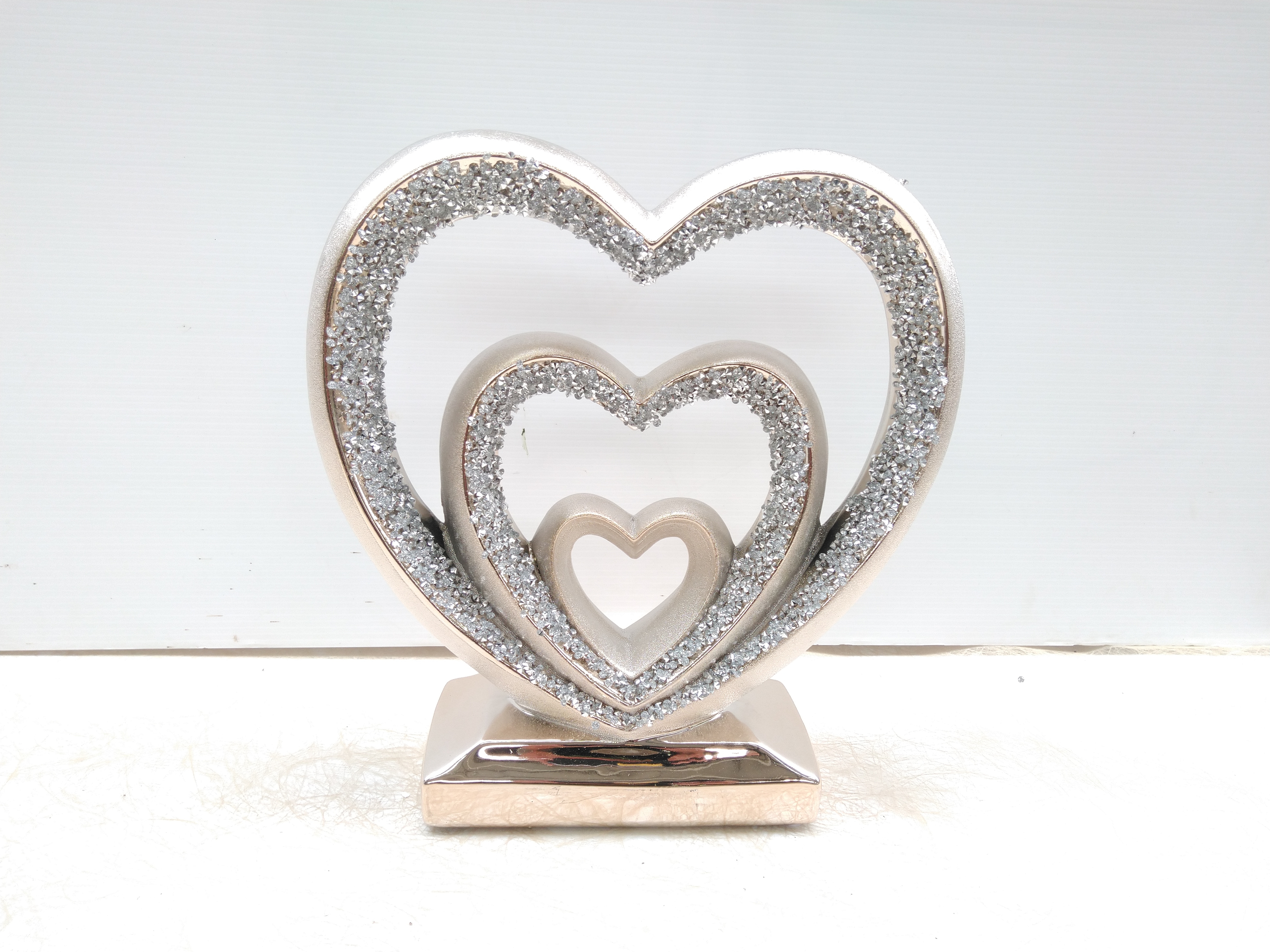 HART  goud met glitter  23X7X25.5CM