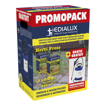 HERBI-PRESS TOTAALHERBICIDE PROMO 2X HERTH05 + ONYX 3 HERBI-PRESS TOTAALHERBICIDE PROMO 2X HERTH05 + ONYX 3