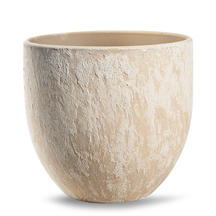 Pot 'sem' creme h14 d16 cm