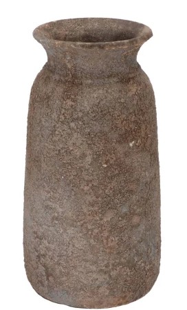 BALI INDONESIAN GREY VASE 16X30CM