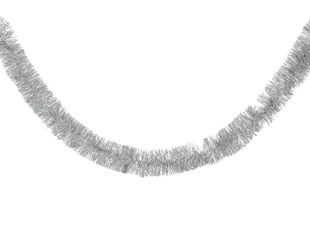 Lametta guirlande pet shiny - zilver