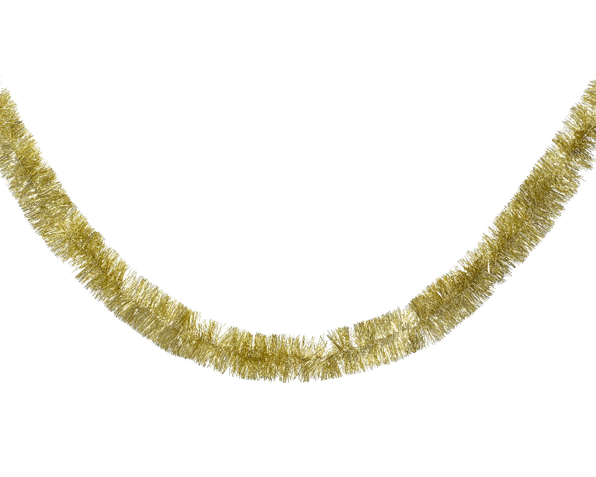 Lametta guirlande pet shiny - licht goud