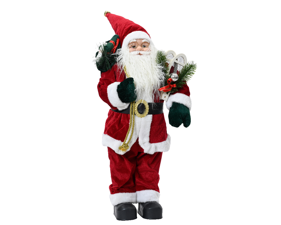 Kerstman kerstrood polyester