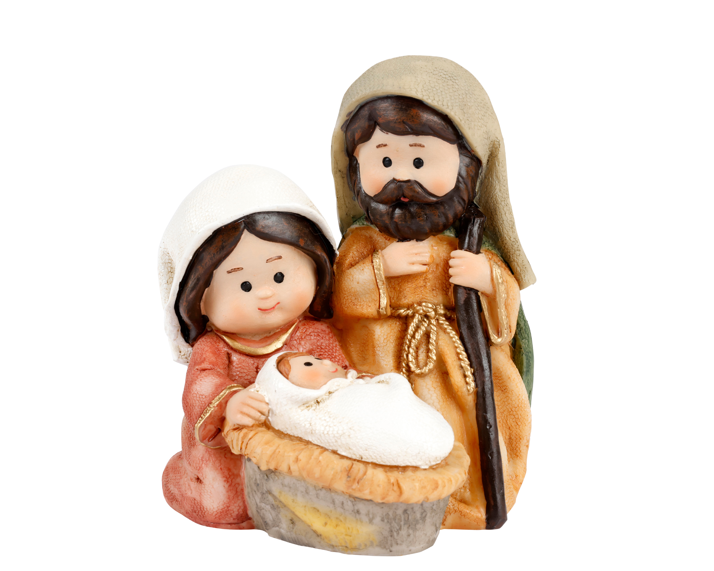 Kerststal polyresin painting