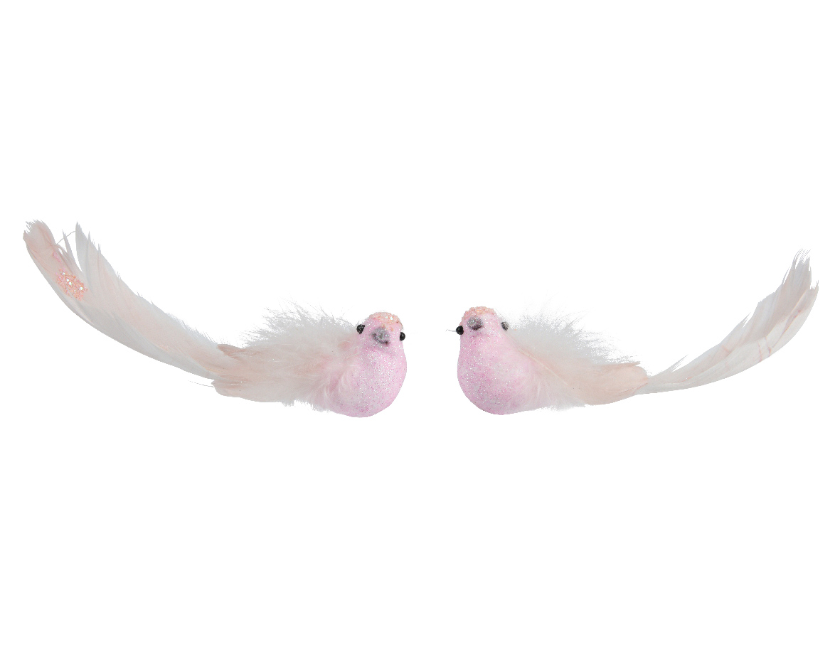 Vogel foam poederroze op clip