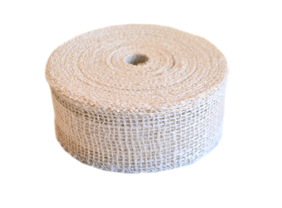 JUTE BAND L20 m x Br5 cm WIT