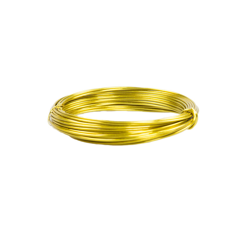 Alu draad 2 mm  100 gr - Goud/Or