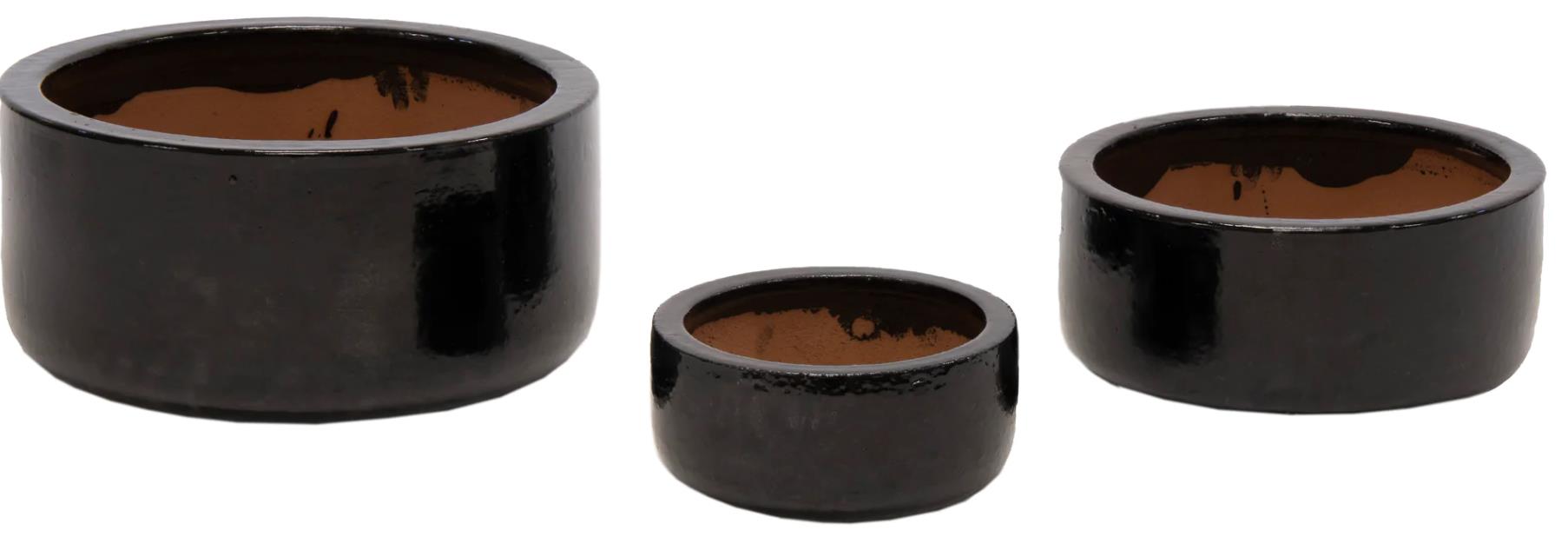 Glazed Bowl Shiny Black D21H10 Glazed Bowl Shiny Black D21H10