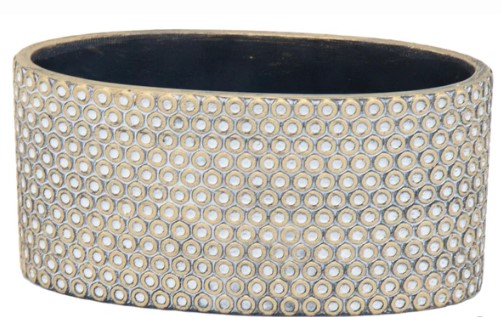 Arica Oval Black gold L23W12H11