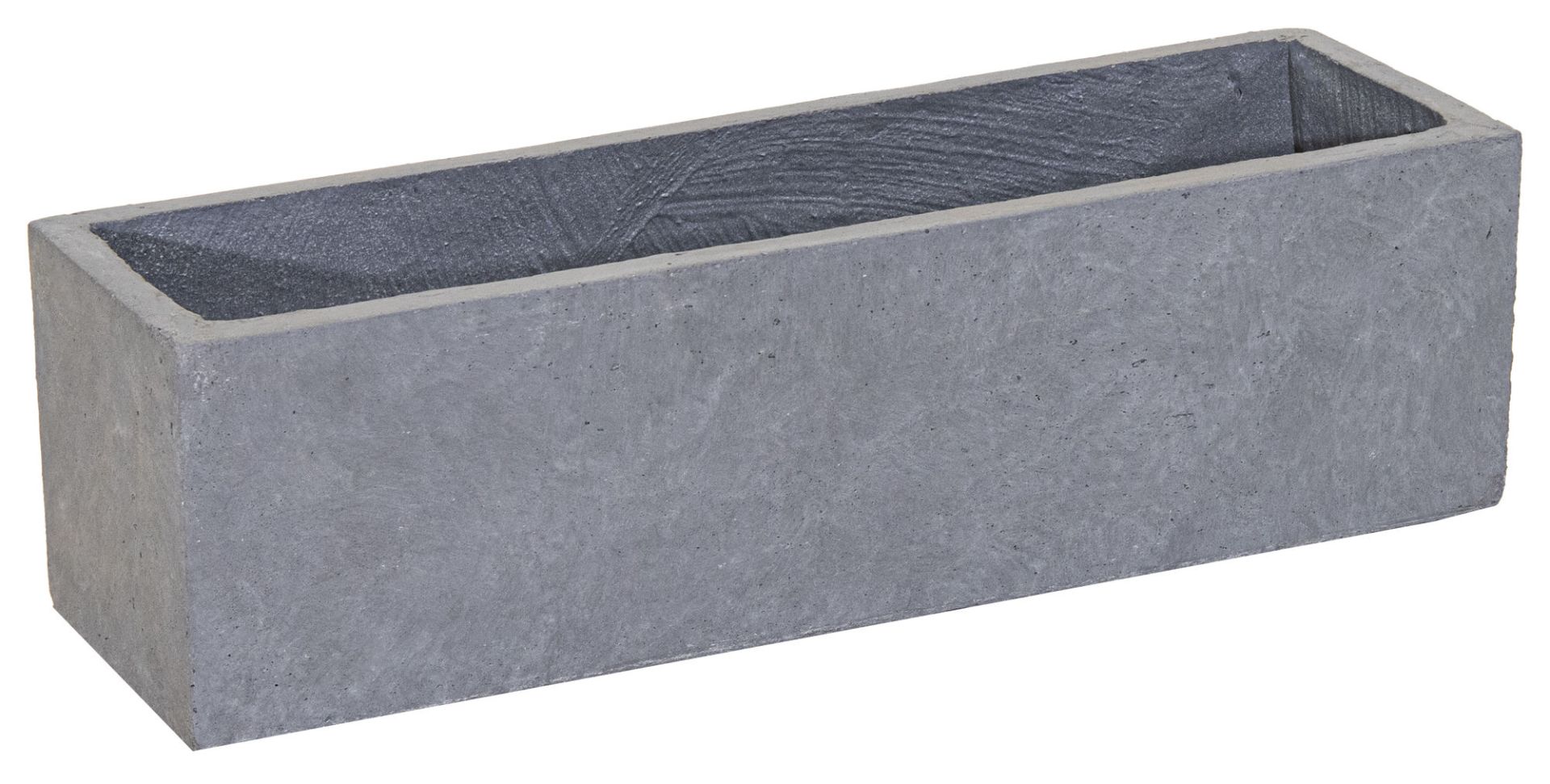Clayfibre Balconybox Str Auth Grey 40 cm