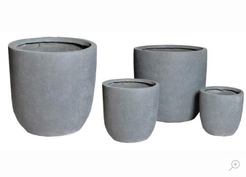 Clayfibre Egg Pot AuthGrey D25H25