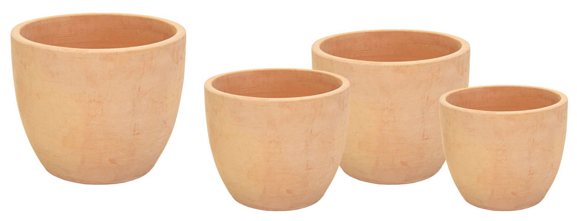 Whitewash Egg Pot D25H22