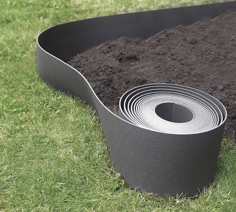 Bordure flexible en PE 100% recyclé - gris