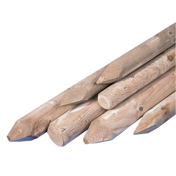 Houten paal gefreesd