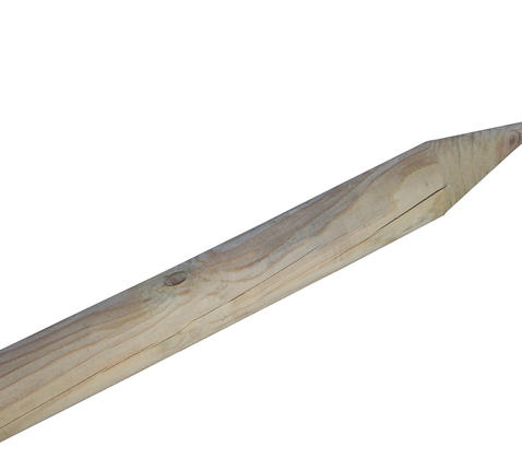 Houten paal gefreesd